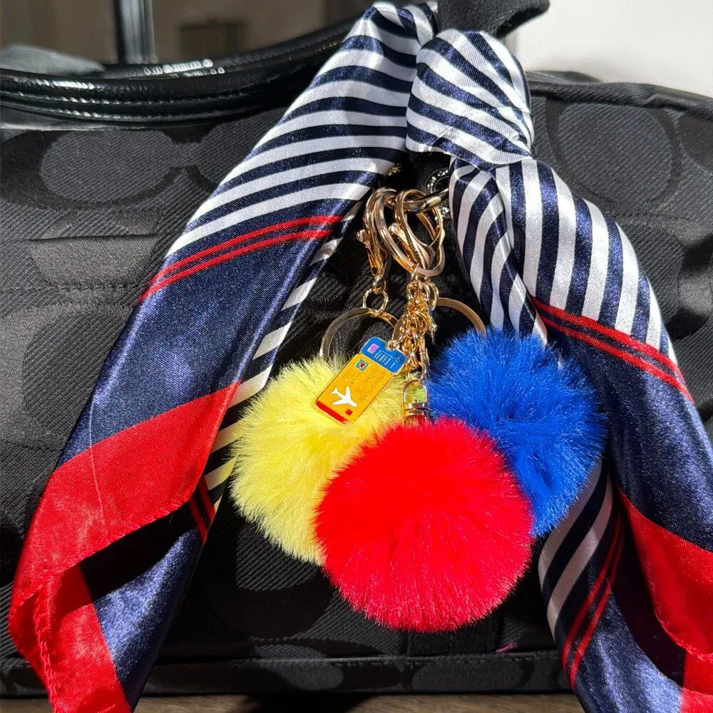 Southwest Airlines -Inspired Scarf & Bag Charm Set – Crew Bag Accessory - Picture 4 of 12
